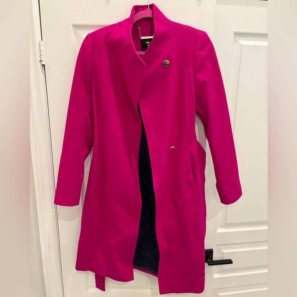 Ted Baker Fuchsia Wool Coat